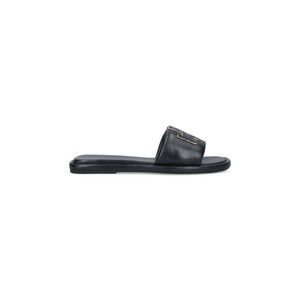 Tory Burch Double T Slide Sandals – Black - NWT